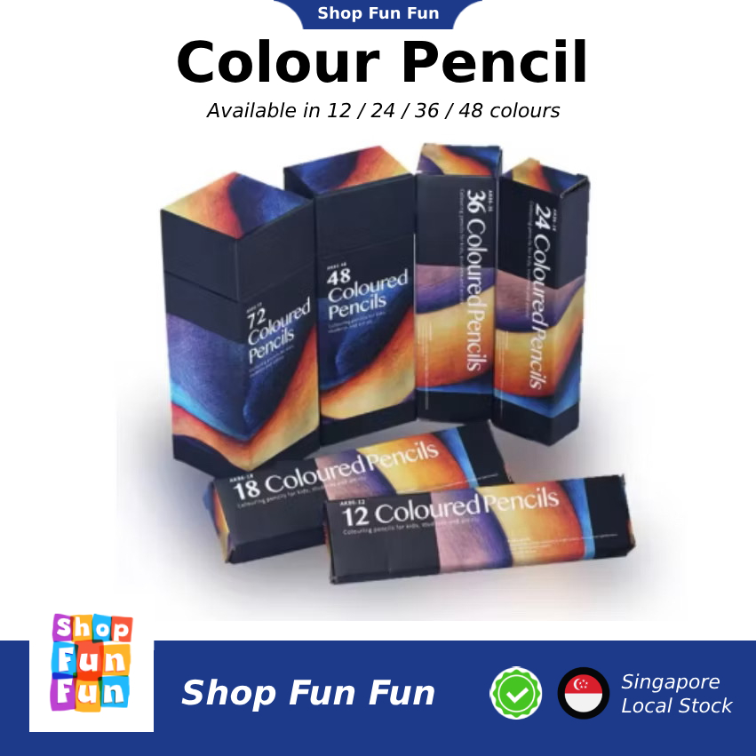 (SG) Colour Pencil Tube Set – For drawing, colouring, students, kids ...