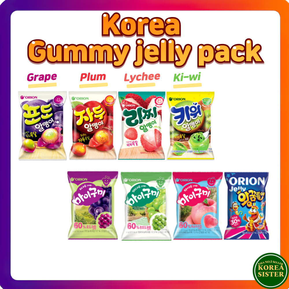 [ORION] my gummy jelly 36g, 43g / Korea / grape / plum / lychee / ki-wi ...