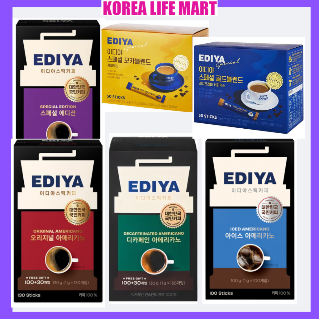 EDIYA Coffee – Instant Coffee Sticks Collection 🇰🇷ㅣAmericanoㅣCoffee Mix ...