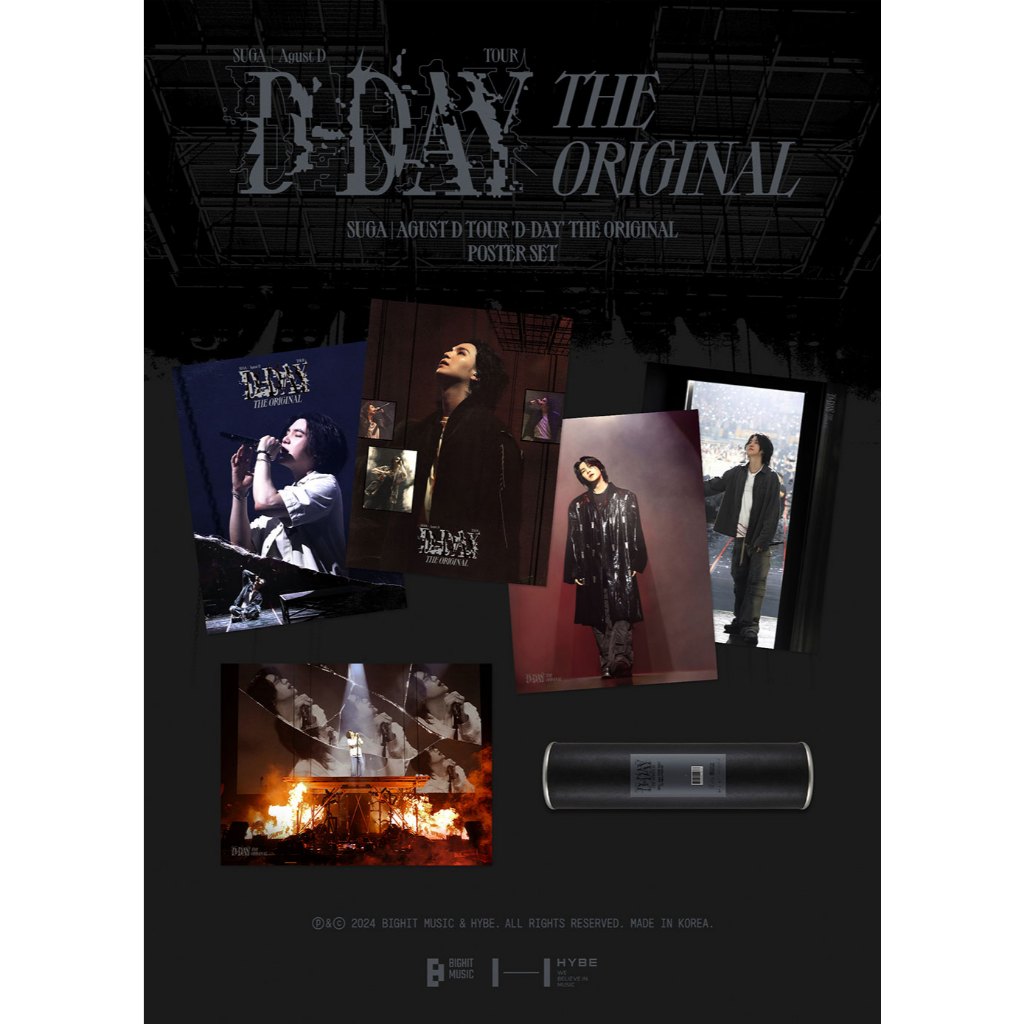 BTS SUGA - [ Agust D TOUR 'D-DAY' The Original ] Poster SET