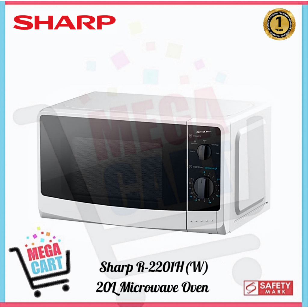 SHARP 20L Countertop Microwave Oven R-2201H(W) | R-2201H (1 Year ...