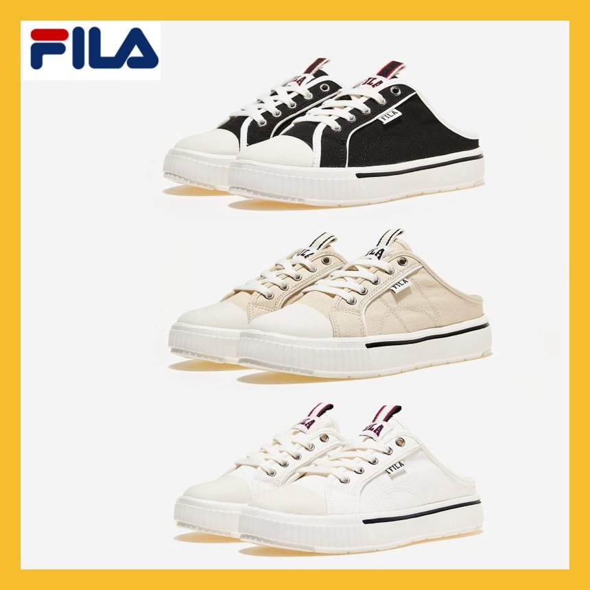 FILA Korea FILA Court Lite Mule 3 Colors Black Beige White Mule Shoes Size mm