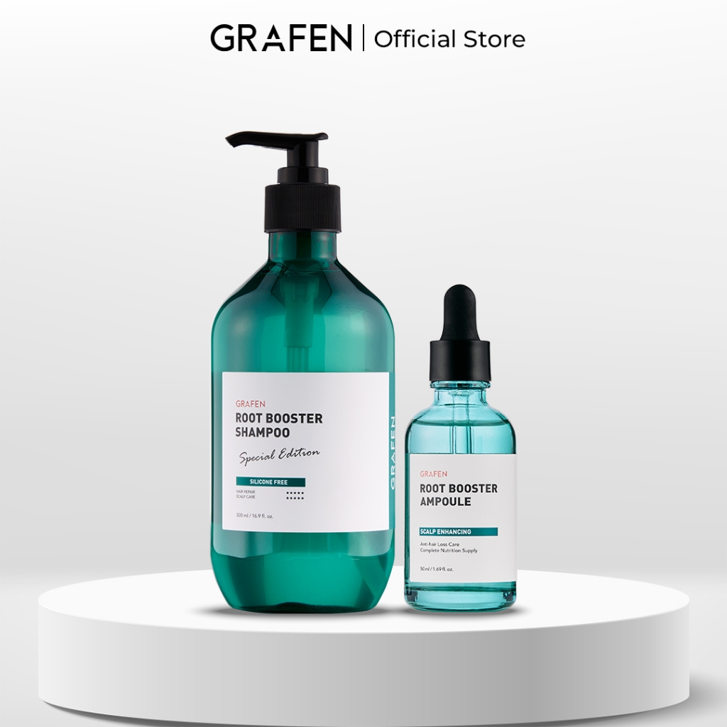 Grafen Bundle of 2 / Root Booster Shampoo 500ml Plus Scalp Enhancing
