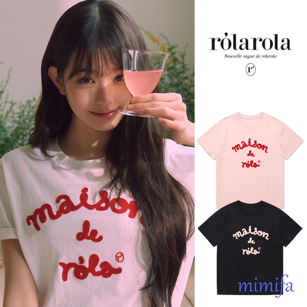 [ROLAROLA] Jang Won Young's pick MAISON DE ROLA EMBROIDERY T-SHIRT ...