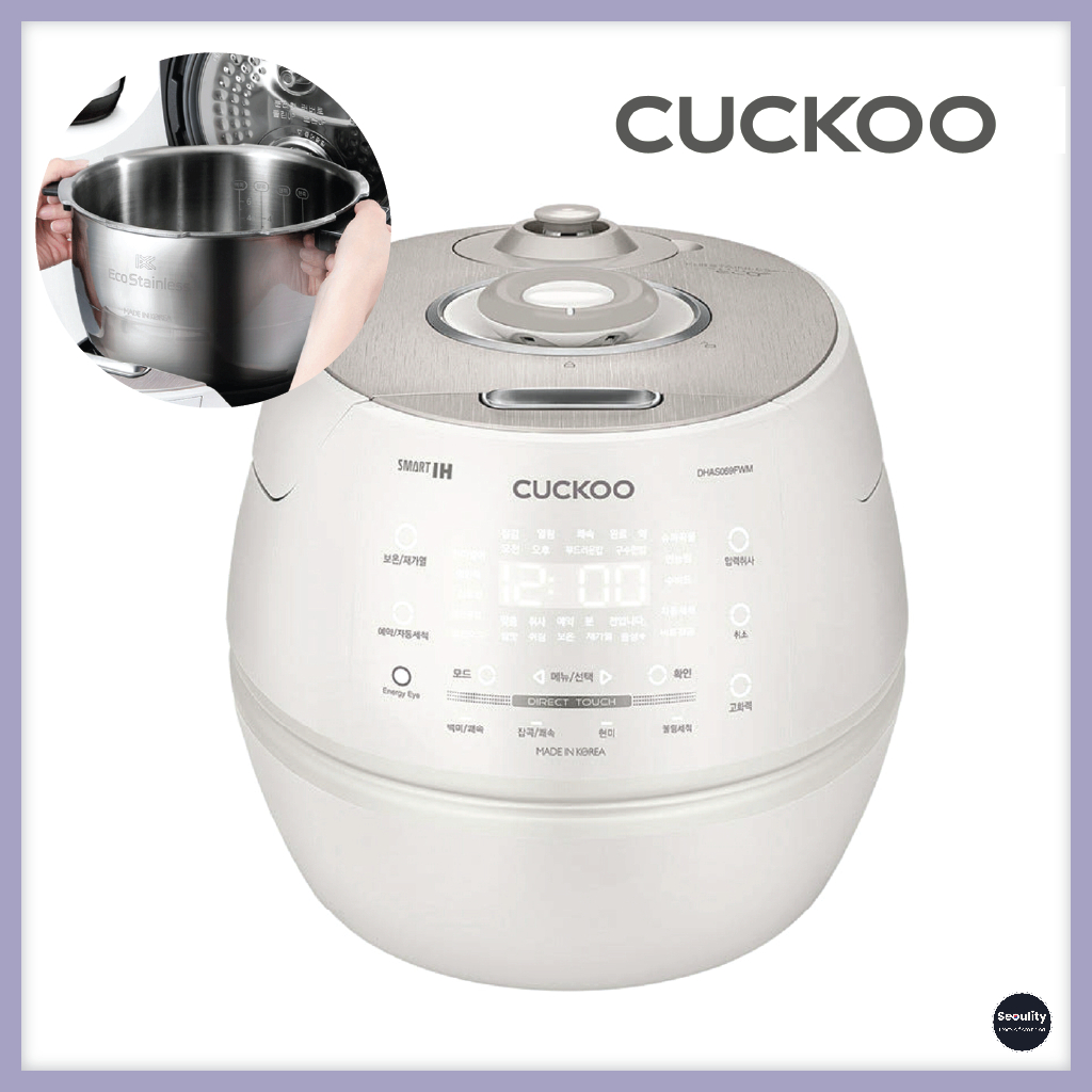 [CUCKOO] 🇰🇷 Smart Touch IH Rice Cooker｜6-Cup｜Compact Size｜Stainless ...