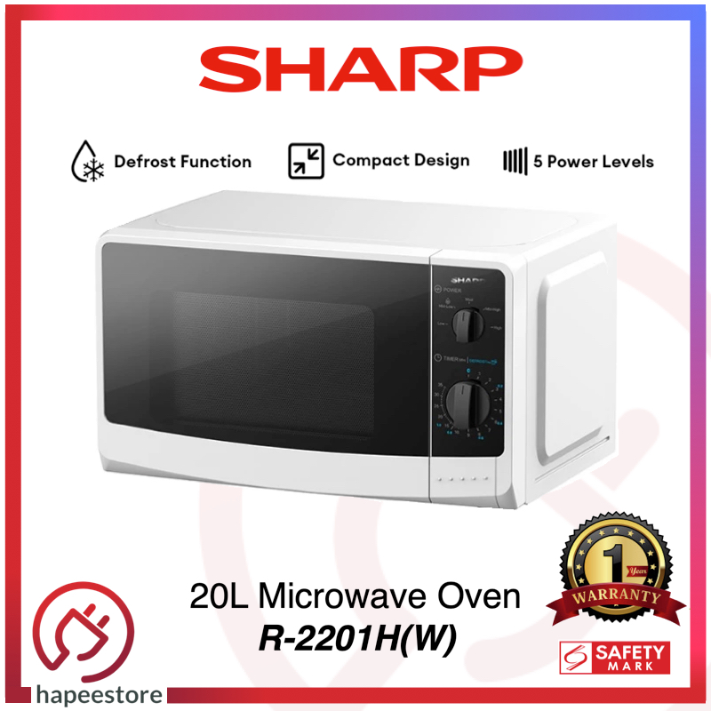 SHARP 20L Microwave Oven R-2201H(W) R-2201H (1 Year Warranty) | Shopee ...