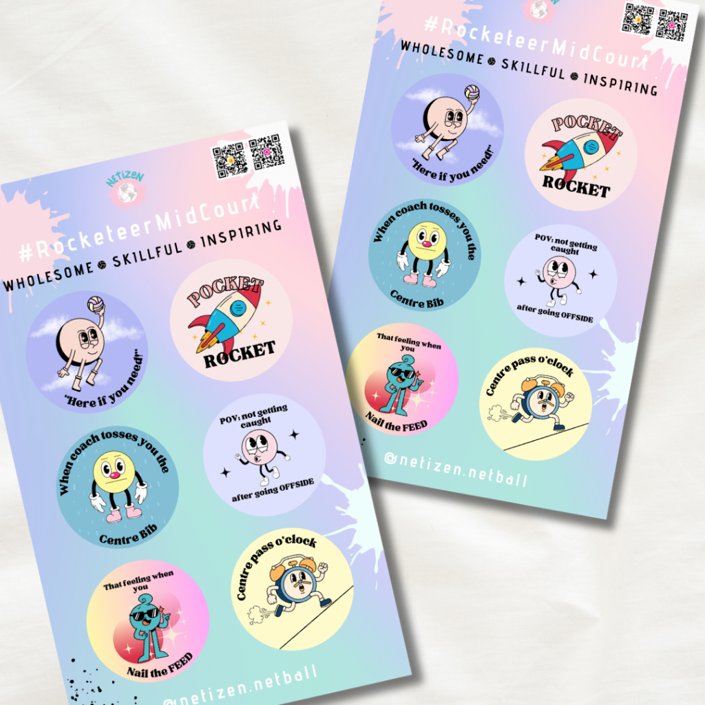 Netball Stickers [Rocketeer Midcourt] | Shopee Philippines