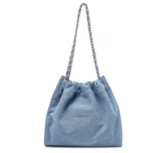 ★JILLSTUART★COCO CHAIN SILVER DECORATED NYLON CHAIN BAG M JILL STUART WOMEN [Coco Chain] Black Silver Decorated