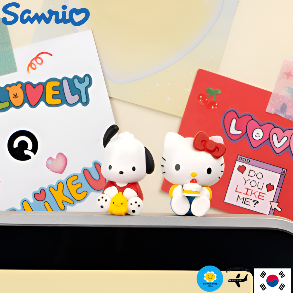 [Sanrio] Monitor Figure Hello Kitty & Pochacco / Mini PVC Desk ...