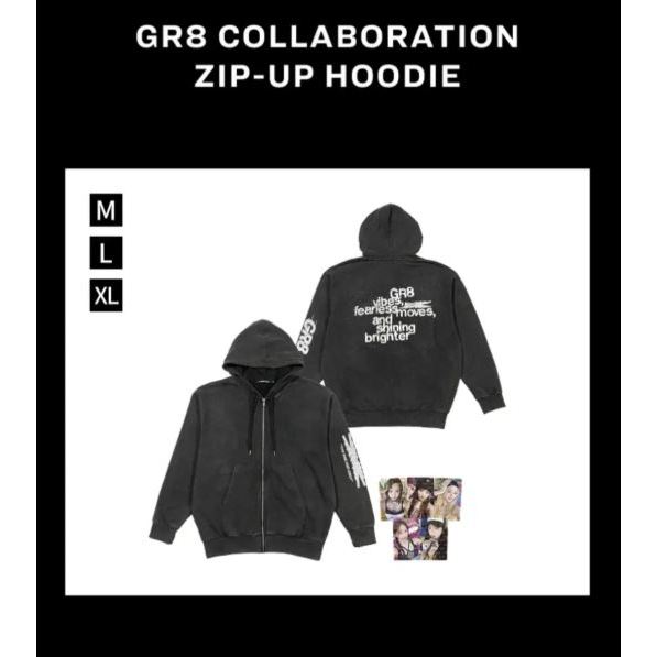 LE SSERAFIM X GR8 COLLABORATION ZIP-UP HOODIE (INCLUDES PHOTOCARD