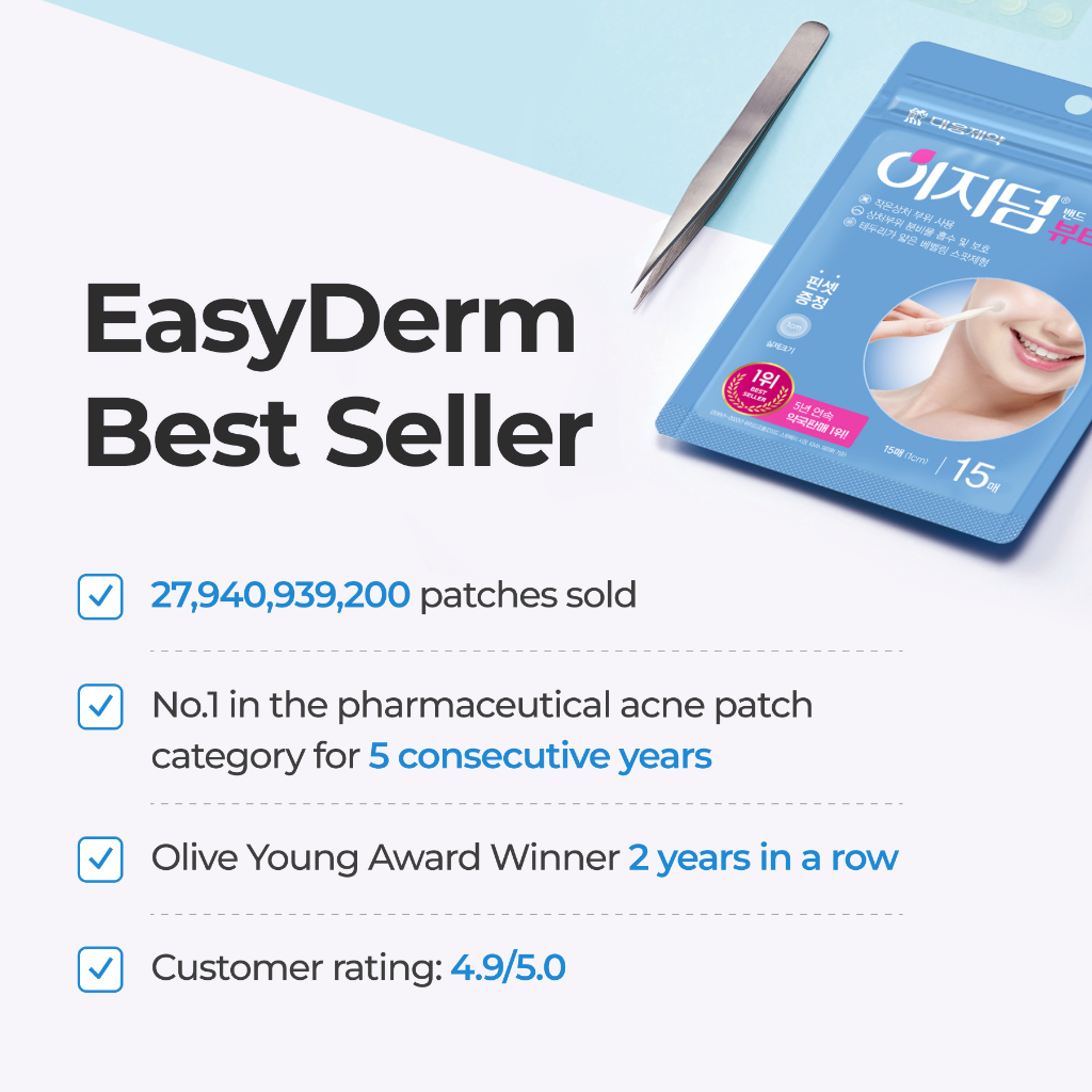 [EasyDerm Official] EasyDerm Beauty Korean Pimple Patch | Hydrocolloid ...