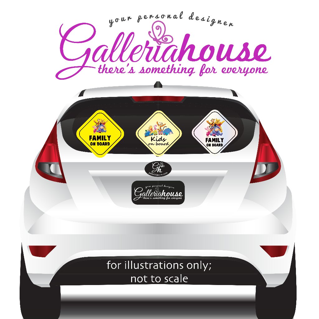 CTF Series Family on board Fancy Stickers Car Signs Cute Children Kids ...