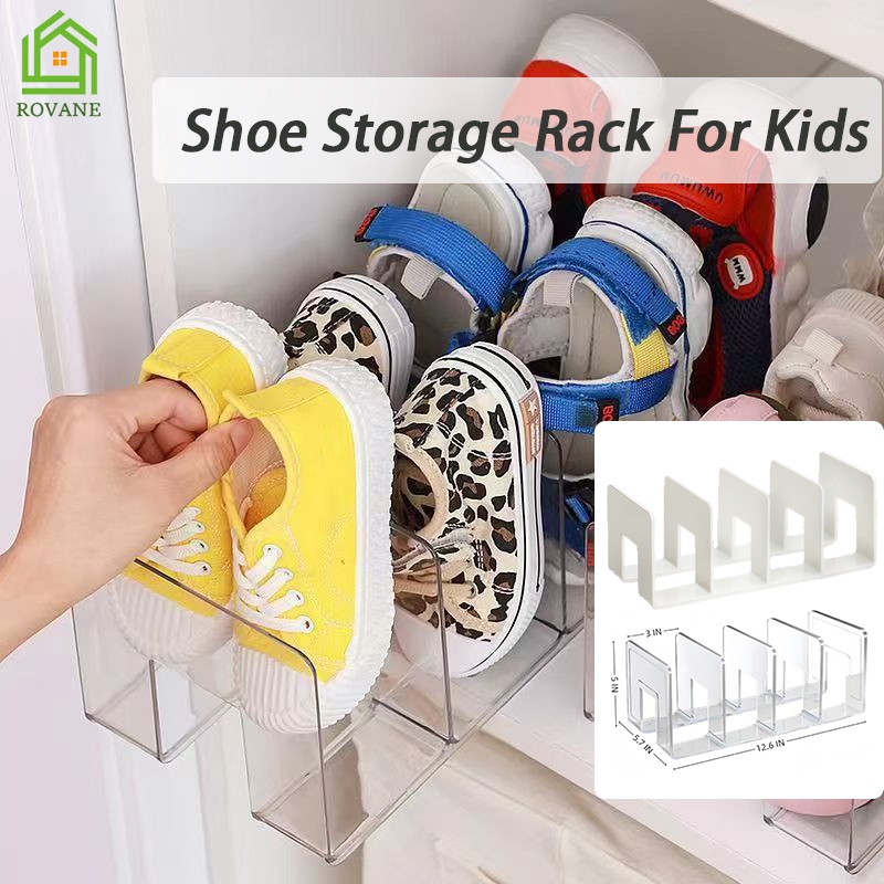 {SG} Transparent Shoe Storage Rack Stackable Baby Shoe Rack For Kids 4 ...