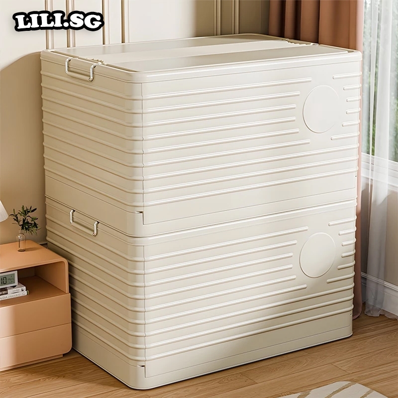 Foldable Storage Box Large Capacity Clothes Storage with wheels ...