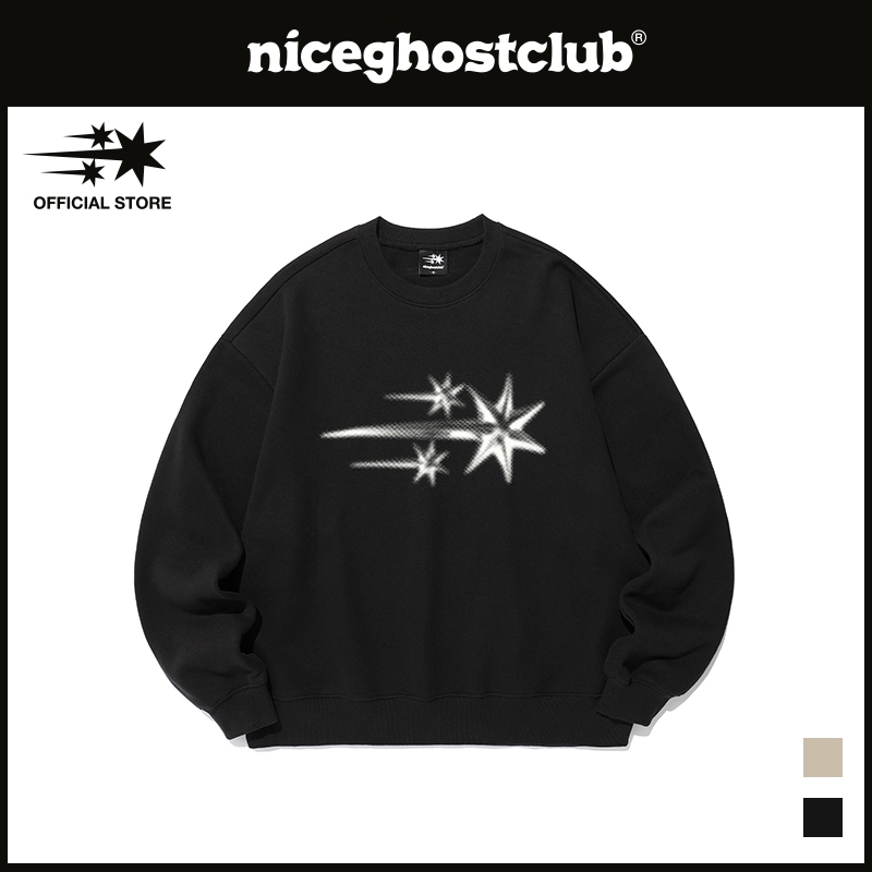 ★Nice Ghost Club★3STARS HALFTONE LOGO SWEATSHIRTS A'GEM/9 × .kom 『NICE GHOST CLUB/ナイスゴーストクラブ