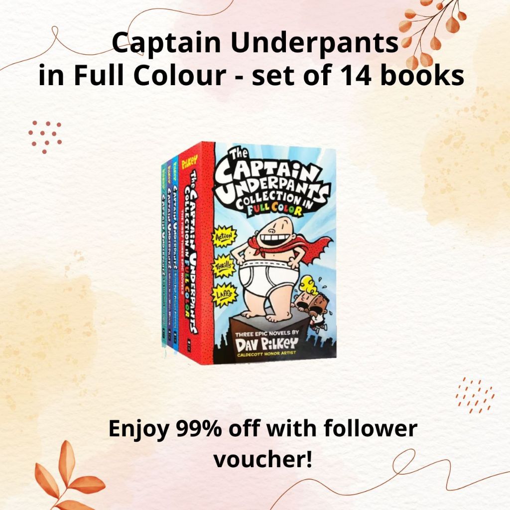 Captain Underpants Book Set in Full Color (14 Books) Shopee