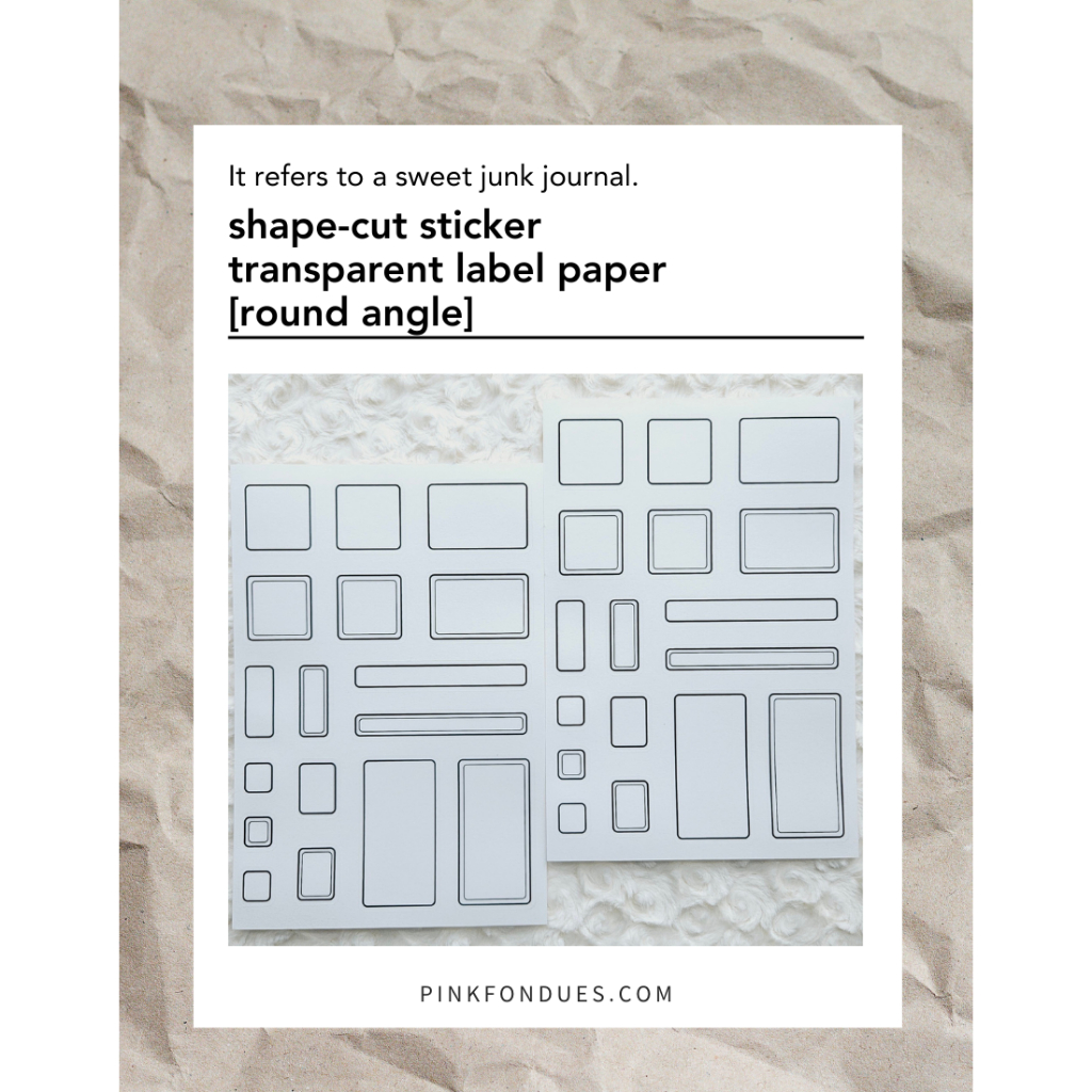 Shape-cut sticker transparent label paper(round angle) | Shopee Philippines