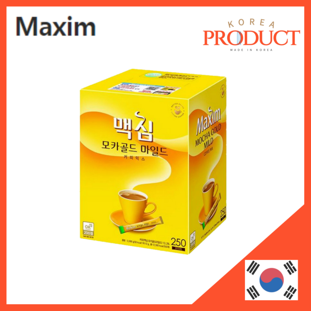 DONGSUH Maxim Mocha Gold Mild Instant Coffee 12g x 250 Sticks 3-in-1 ...