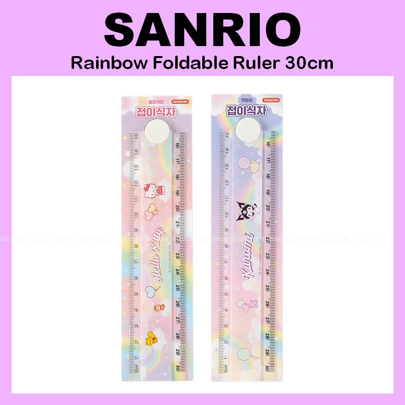 [SANRIO] Rainbow Foldable Ruler 30cm (Kitty / Kuromi) | Shopee Philippines