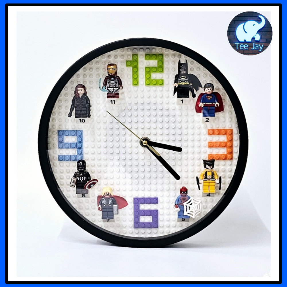 Wall Clock with Lego figurine Star wars Superhero Gundam Slamdunk ...