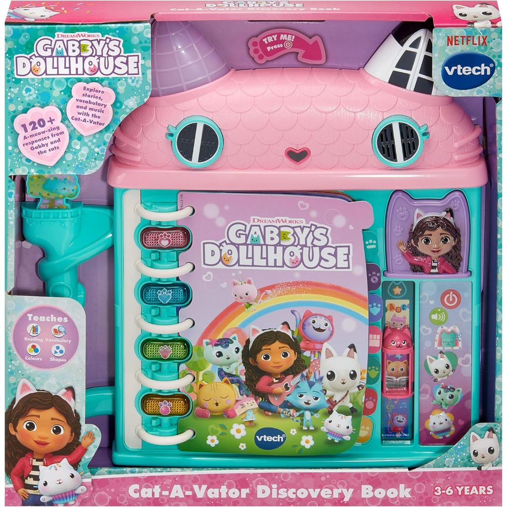 Vtech MagiBook Story'Friends Gabby's Dollhouse Lernstufe 2 – Interaktives Soundbuch Und Story'Friends Figur Gabby Mit Individuellen Lernspielen Und Geschichten – Für Kinder Von 4-6 Jahren