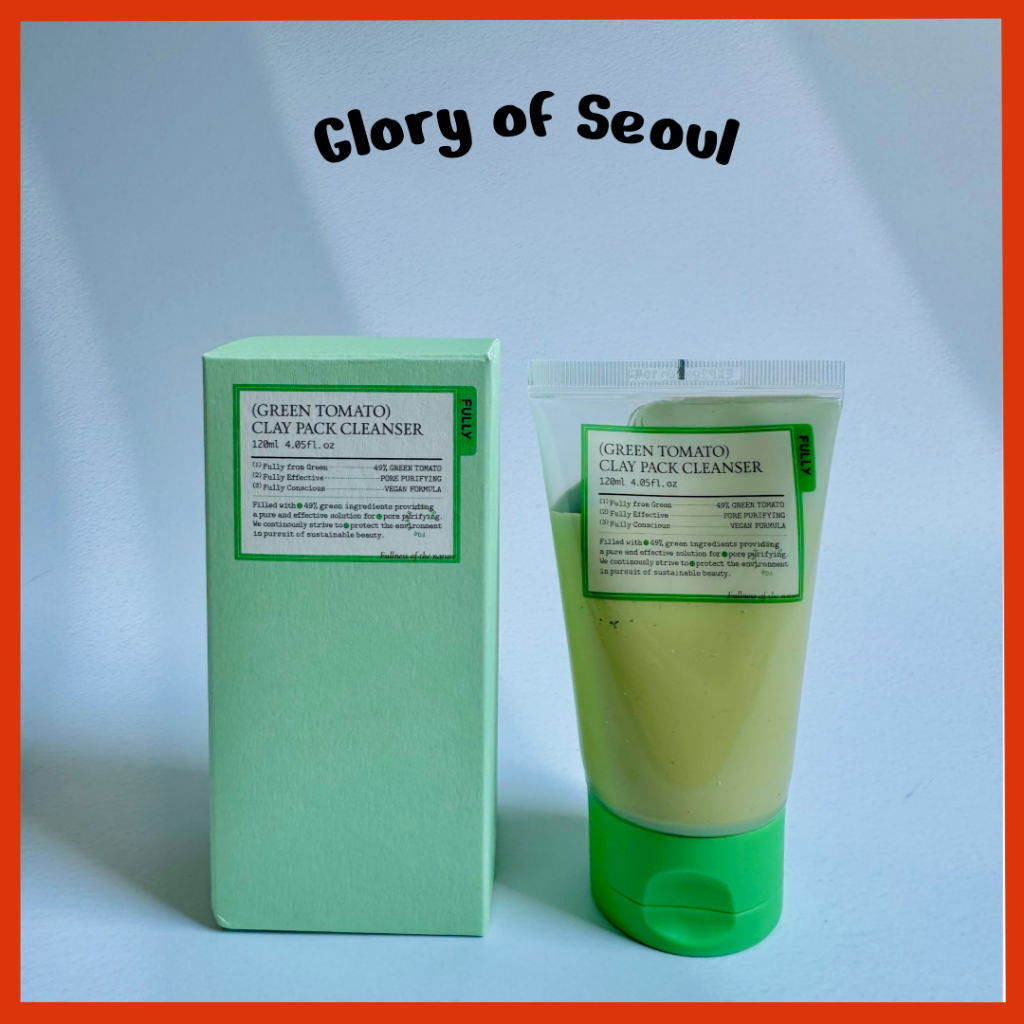 Fully Green Tomato Clay Mask – 3 Stück Gesichtsmaske Gegen Mitesser & ölige Haut