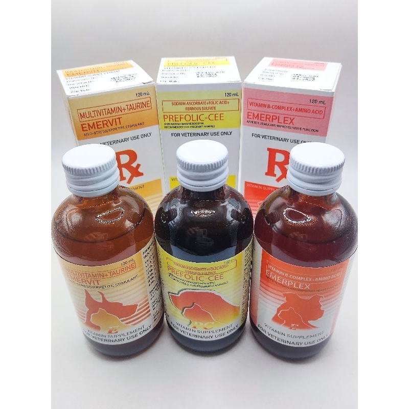 Emervit (Multivitamins + Taurine) 120ml Emervet (For Veterinary Use ...