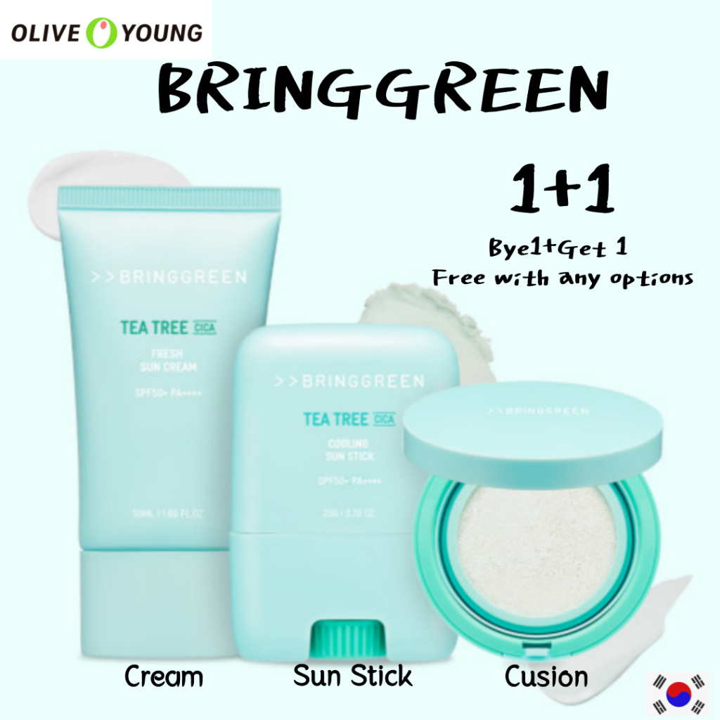 [BRING GREEN] Sunscreen Collection Tea Tree Cica Sun Cream, Sun Stick