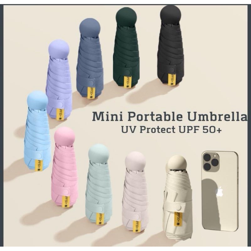 SNUGSG MINI 8 RIBS SMALL PORTABLE UMBRELLA UPF50+ SUN PROTECTION ...