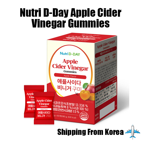 [Nutri DDay] Apple Cider Vinegar Gummies 180g(3g*60T) Korean Blood