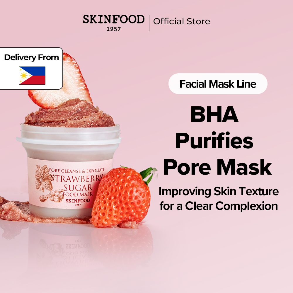 [SKINFOOD Official] Strawberry Sugar Food Mask 120g / Pore & Sebum