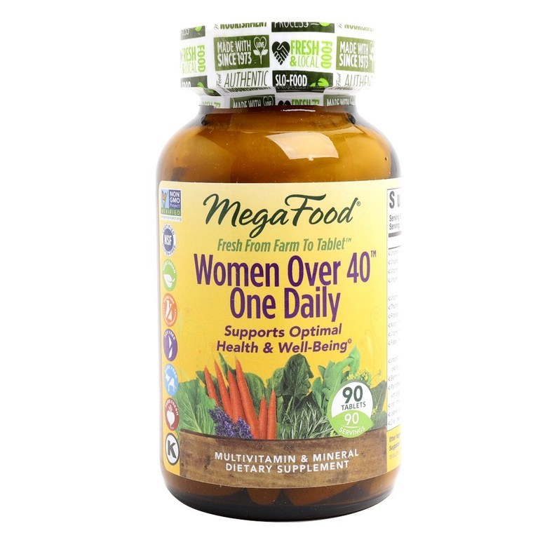 [Made in USA] MegaFood Women's Over 40 One Daily Multivitamin & Mineral ...