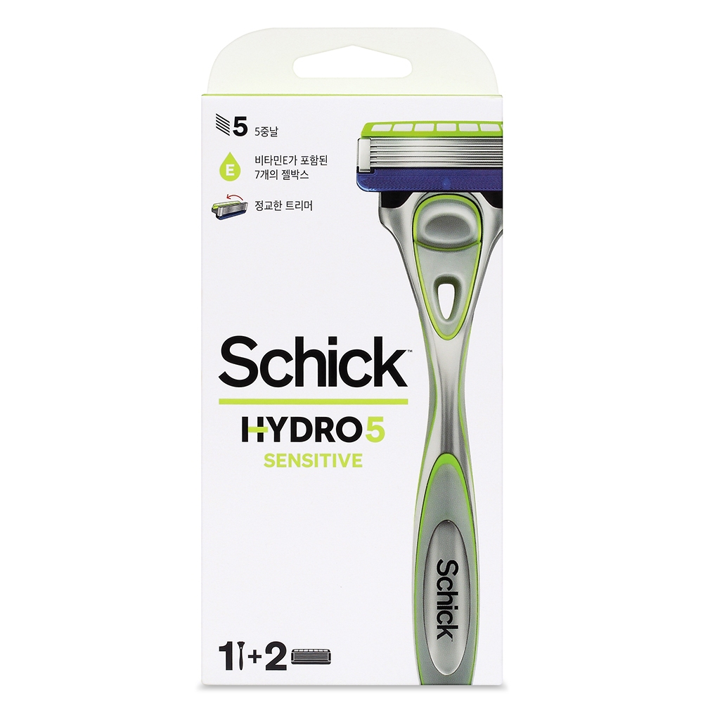 Schick Hydro 5 Original Basic Sensitive Razor Handle + 2 Blade ...