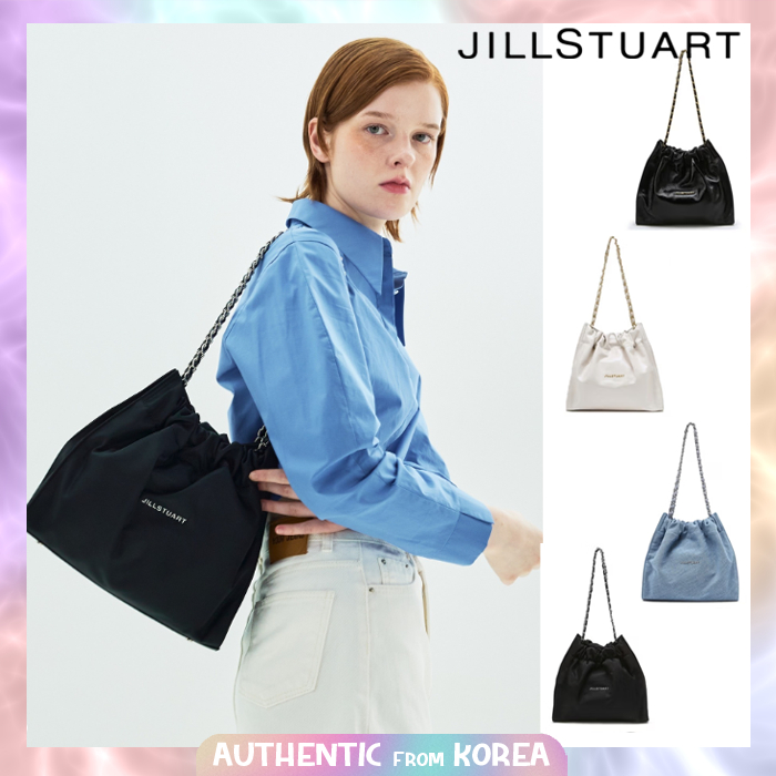 JILL STUART WOMEN [Coco Chain] Black Silver Decorated