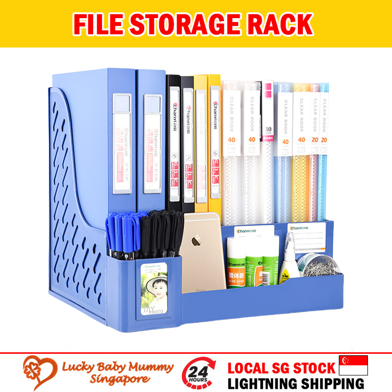 PP File Storage Rack Multi-layer Document Folder 3.0mm Thicken Desk ...