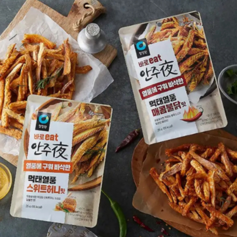 Korean Snacks Low Calorie Snack Buldak Flavor Grilled Dried Pollack ...