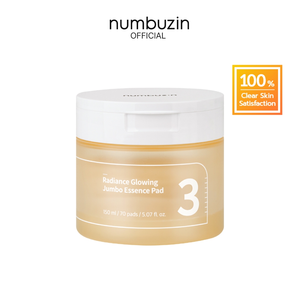 numbuzin No.3 Radiance Glowing Jumbo Essence Pad 150ml / 70Pad | Shopee Philippines