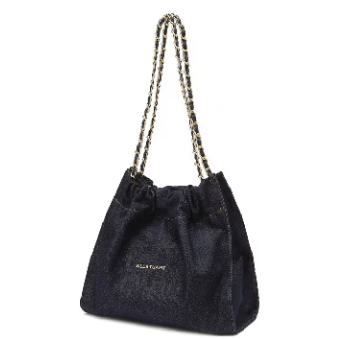 JILL STUART WOMEN [Coco Chain] Black Silver Decorated