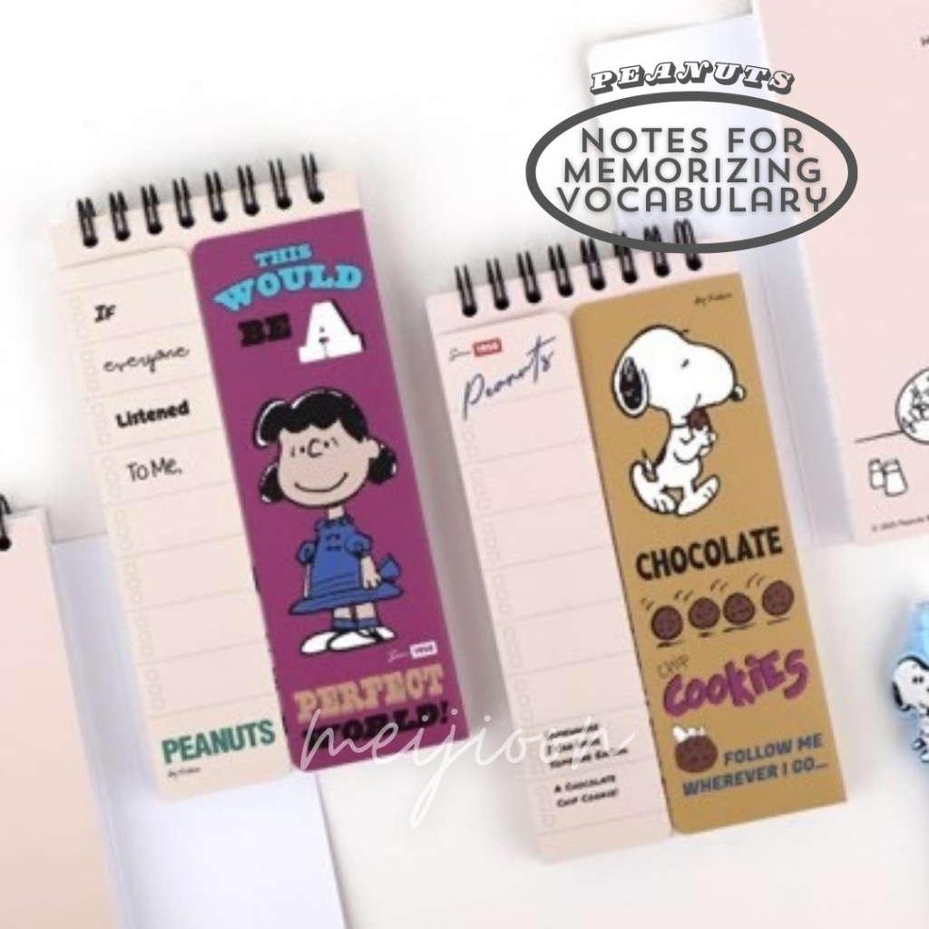 ♥from KOREA♥ PEANUTS, Snoopy and friends, mini Notebooks for Vocabulary ...