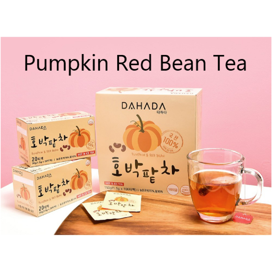 Pumpkin Red Bean Tea (20/100) Korean diet tea / De-puffing , anti ...
