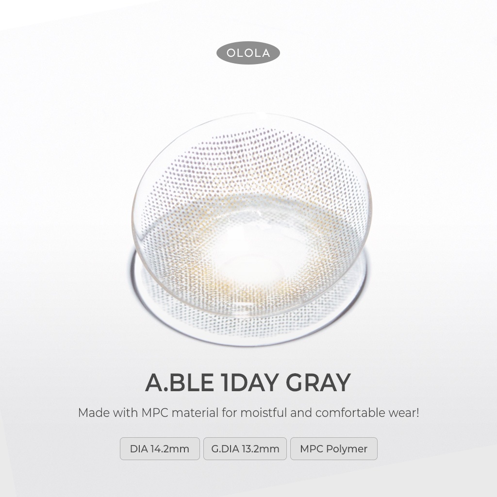 OLOLA] Able 1Day 10pcs Gray color contact lens from KOREA | Shopee  Philippines
