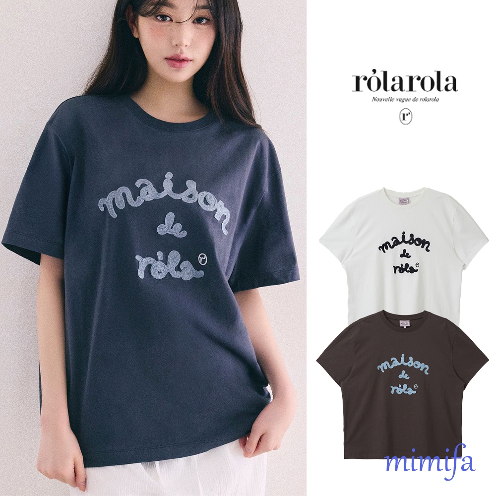 [ROLAROLA] MAISON DE ROLA EMBROIDERY LOOSE FIT T-SHIRT | Shopee Philippines