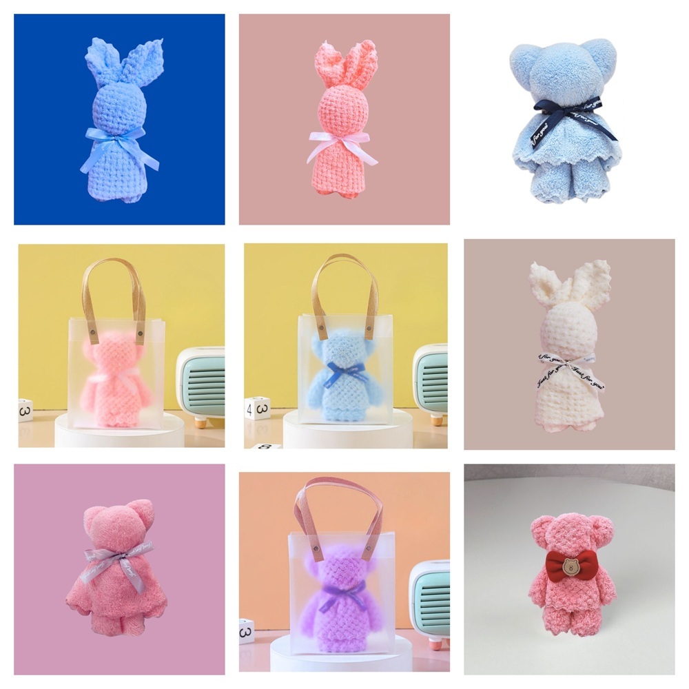Bear Towel Rabbit Goodie Bag PVC Bag Graduation Christmas Day Party ...