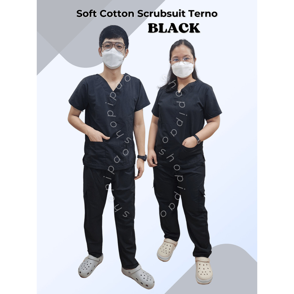 SPP Scrubsuit Soft Canadian Cotton Plain Terno CargoPants Scrub Suit ...