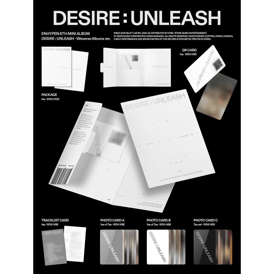 DESIRE UNLEASH 未開封 ヒスン KpopMerch Shopee ENHYPEN - DESIRE : UNLEASH (Weverse Albums ver.) | Shopee Philippines