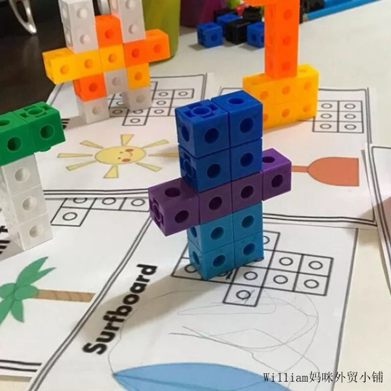 Local Kids Maths Link Cube Number Blocks Manipulatives Mathematics ...