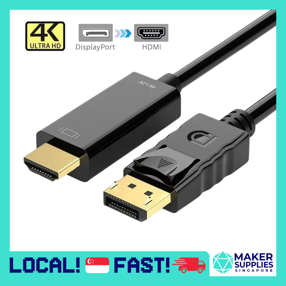 1m 4K DisplayPort (DP) to Standard HDMI Cable 1 metre | Shopee Philippines