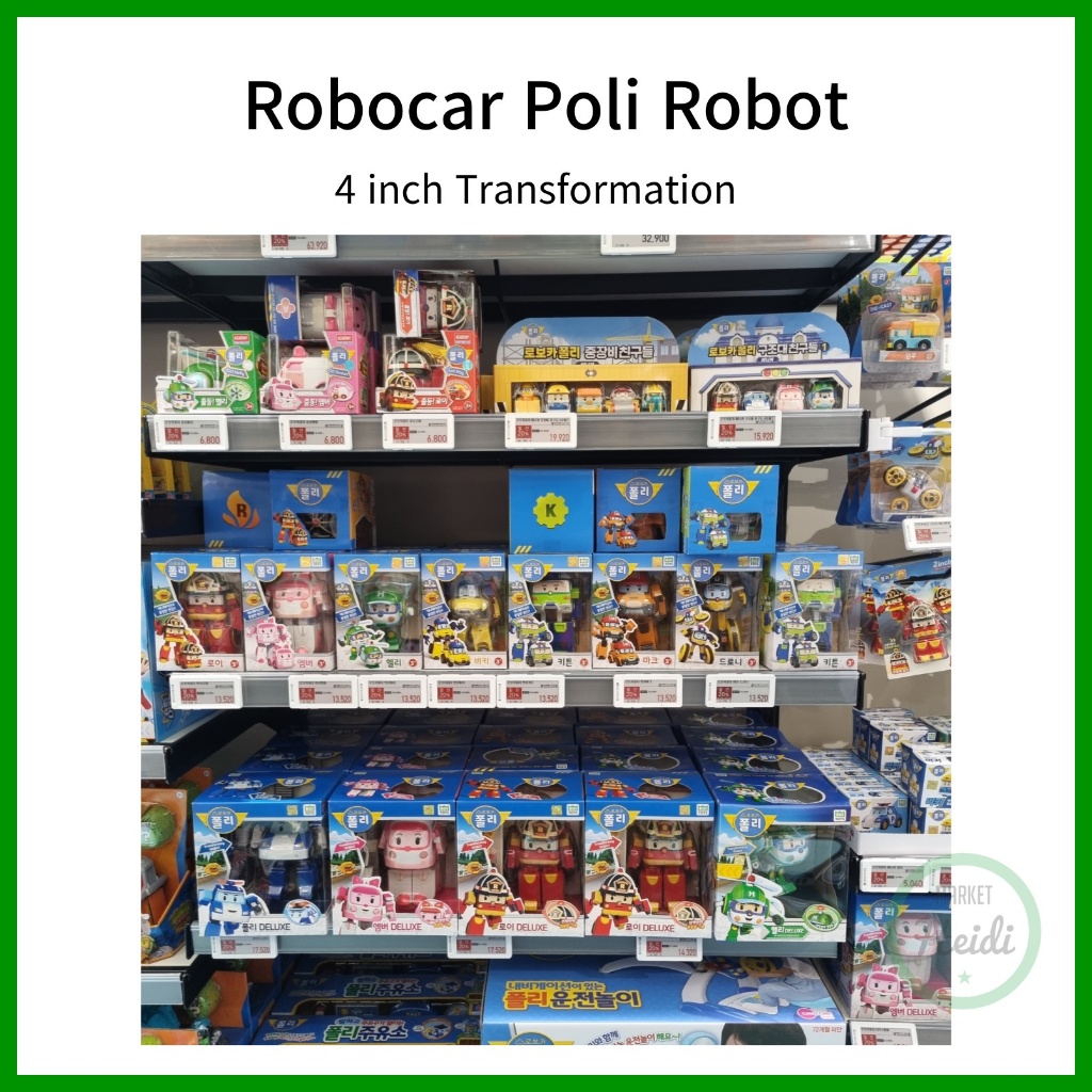 Lot De 4 Figurines Robocar Poli - POACHER, DRONEY, KEATON & SANDY - Transformables 3+ Ans - Neuf Sous Blister