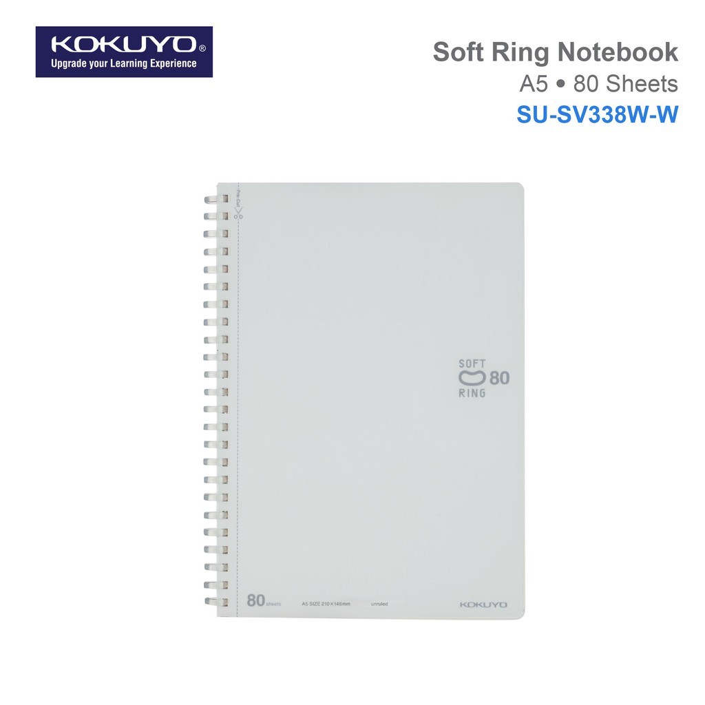 Kokuyo Soft Ring Notebook Plain Blank A5 SV338W-W (2 Books Bundle ...