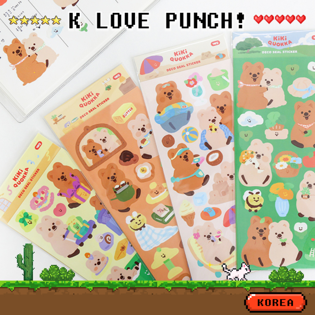 Kiki Quokka Deco Seal Sticker (4type) | Mochi Town | Shopee Philippines